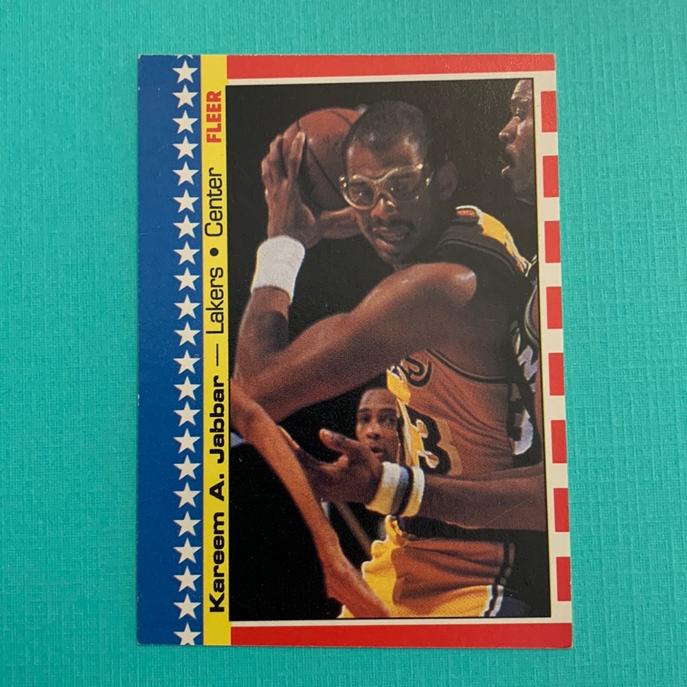 1987 Fleer Kareem Abdul-Jabbar Sticker Card
